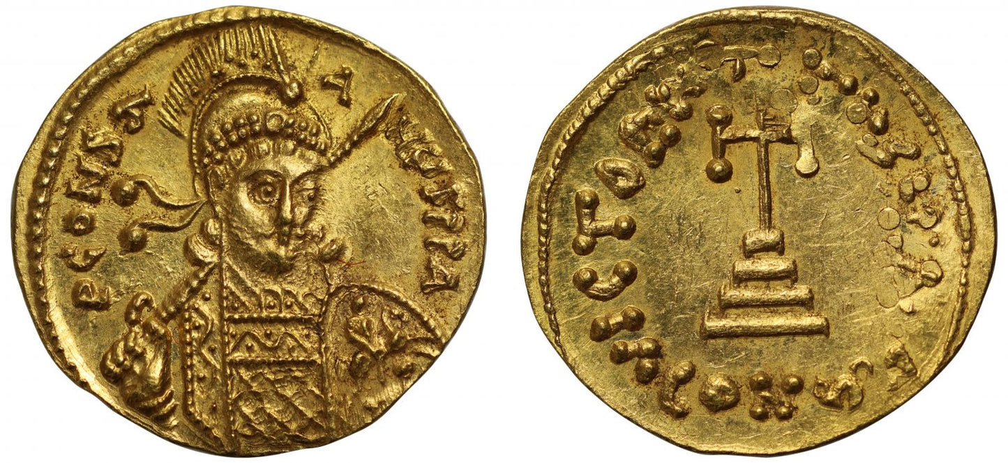 Constantine IV, fine style gold Solidus.