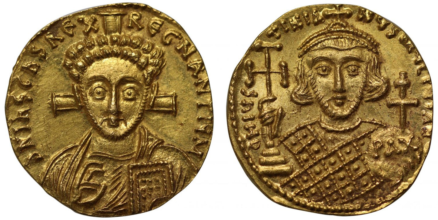 Justinian II, gold Solidus.