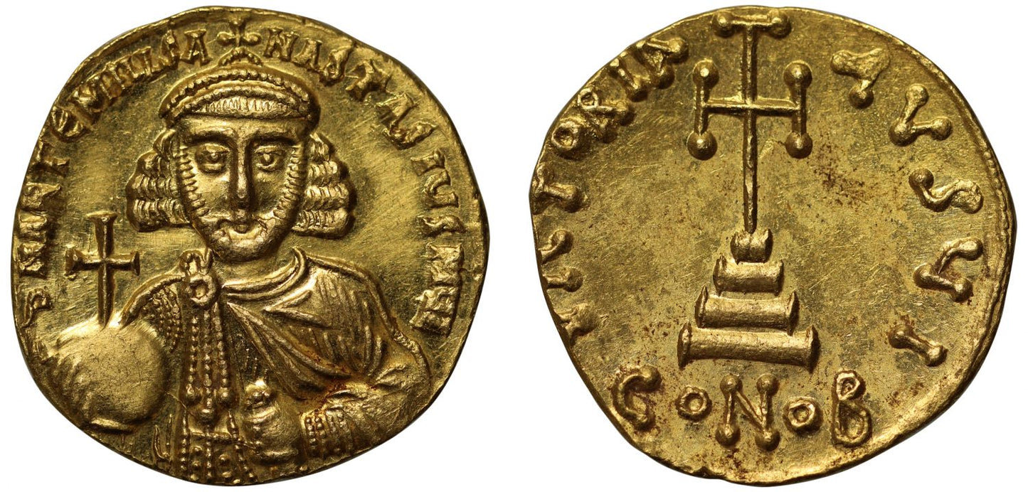 Anastasius II, gold Solidus.