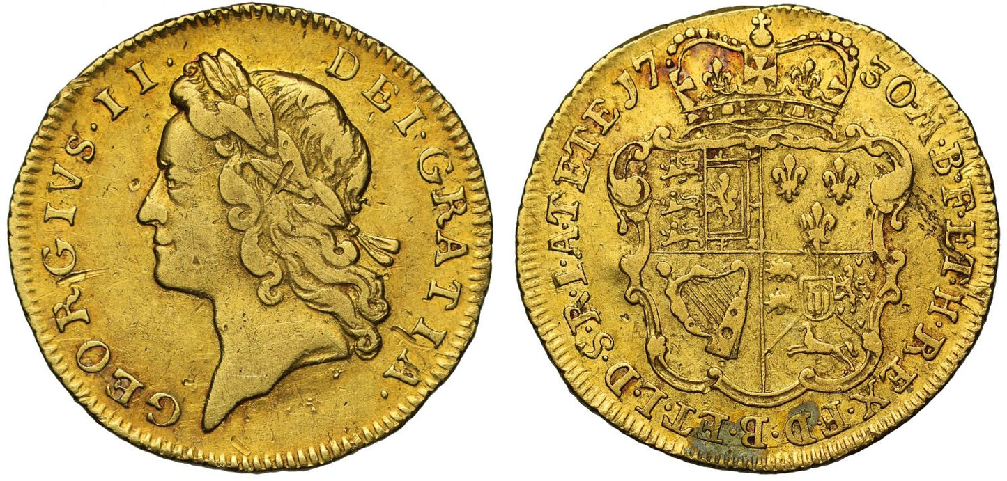 George II 1730 Half-Guinea, young head, very rare date