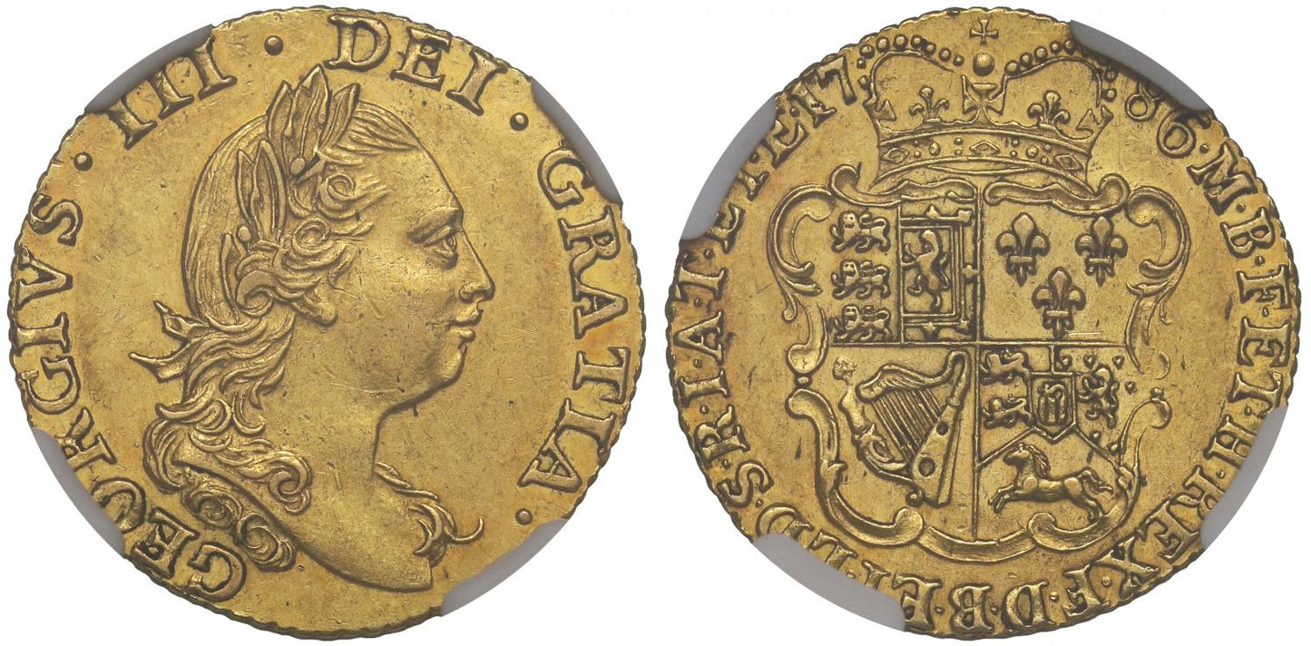 George III 1778 Half-Guinea, fourth bust, one of only two ever graded MS62