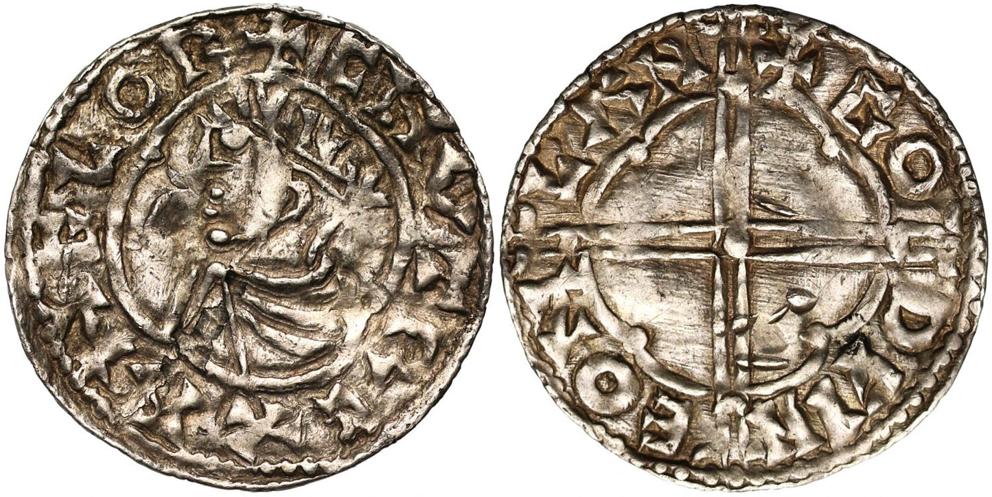Canute Penny, Quatrefoil type, Langport, Godwine, ex Hulett