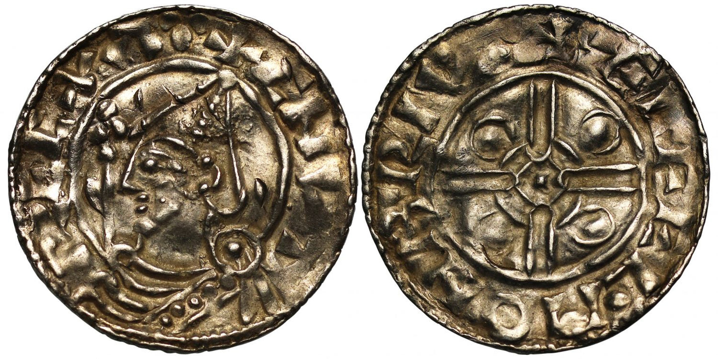 Canute Penny, Helmet type, Bruton, Aelfhelm