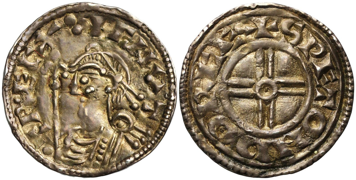 Canute Penny, short cross type, Dorchester Mint, moneyer Swet, Ex Lockett and Elmore