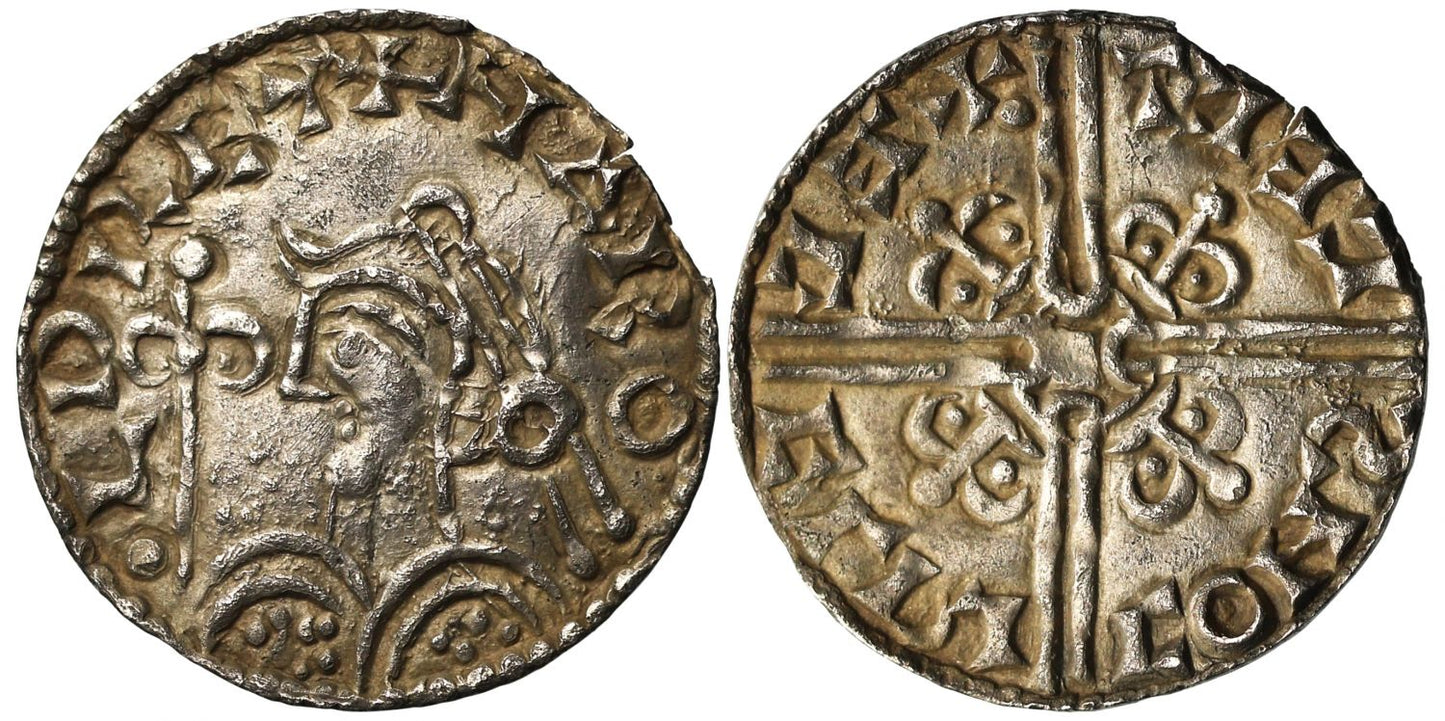Harold I Penny, Fleur de Lis type, Shaftesbury, Aegelric, retrograde reverse, ex Stevens-Cox