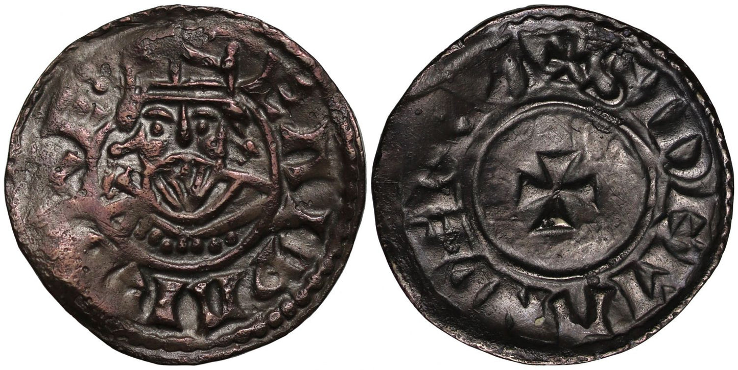 Edward the Confessor Penny, Facing bust type, Wareham Mint, Sideman