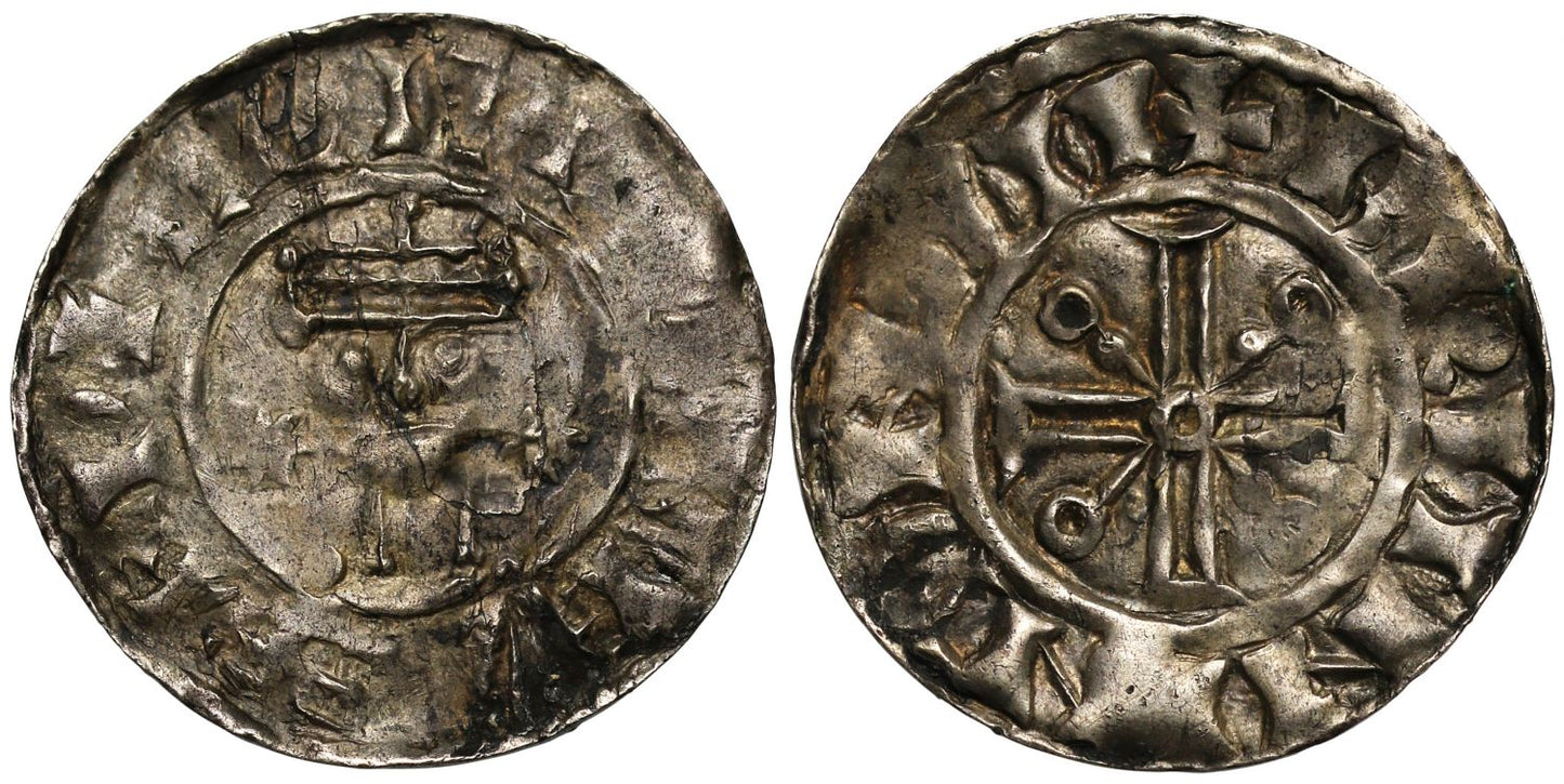 William II Penny, Voided Cross type, Lincoln, moneyer Bruninc, ex Meisner collection