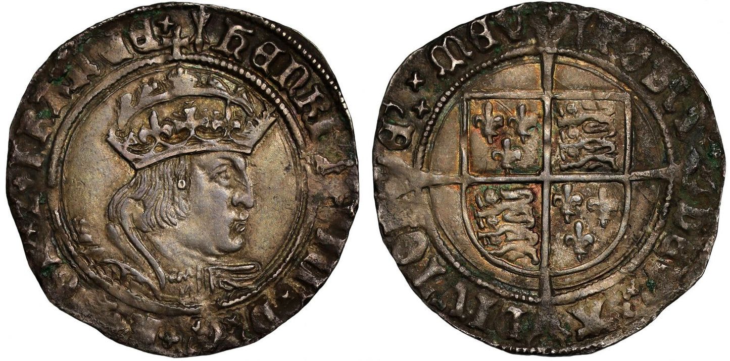 Henry VIII Groat, second coinage, full French title, mm arrow
