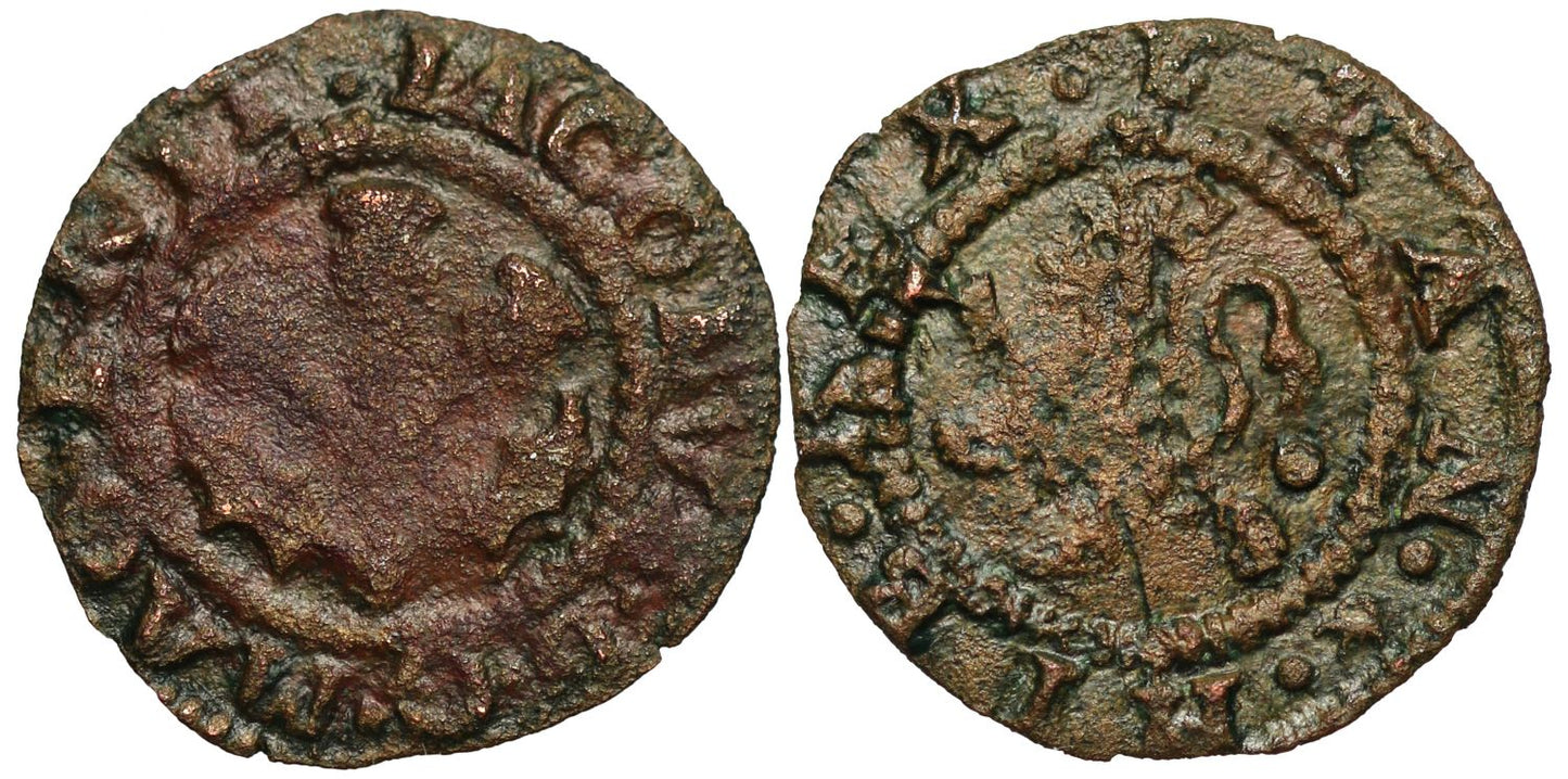 Scotland, James VI copper Penny, type II extremely rare