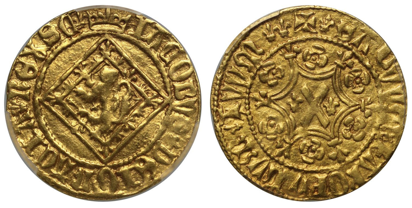 Scotland, James I, gold Demy, variety omitting Latin word for Lord PCGS AU55