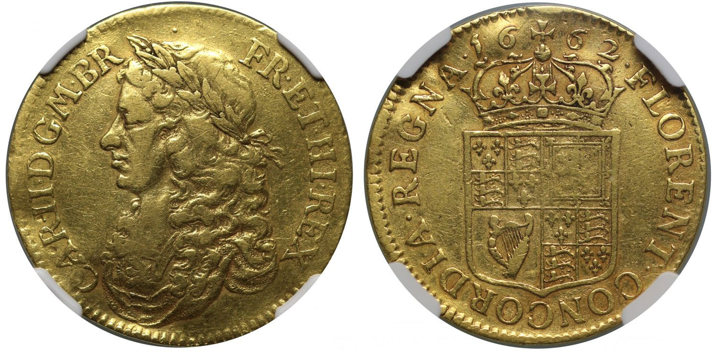Charles II 1662 Broad, ten leaves four berries obverse, ex Augustana