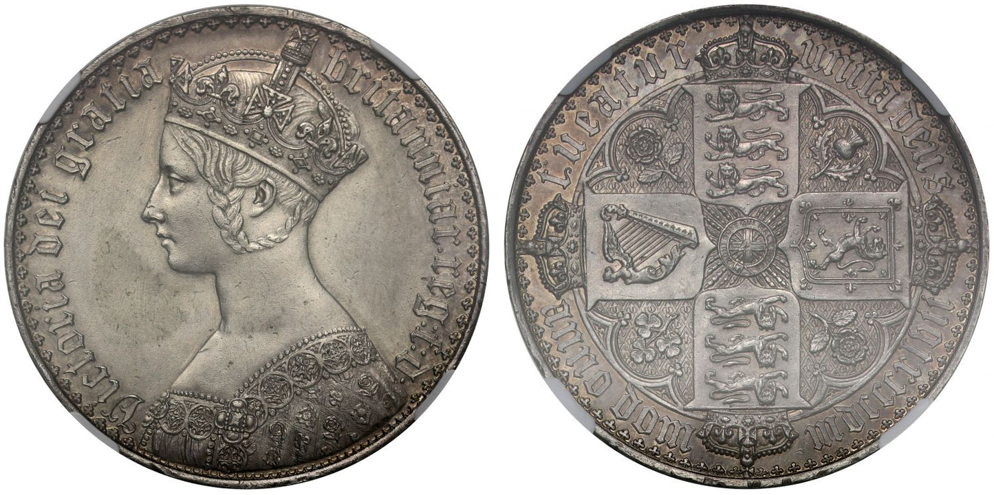 Victoria 1847 Gothic Crown by William Wyon PF Details