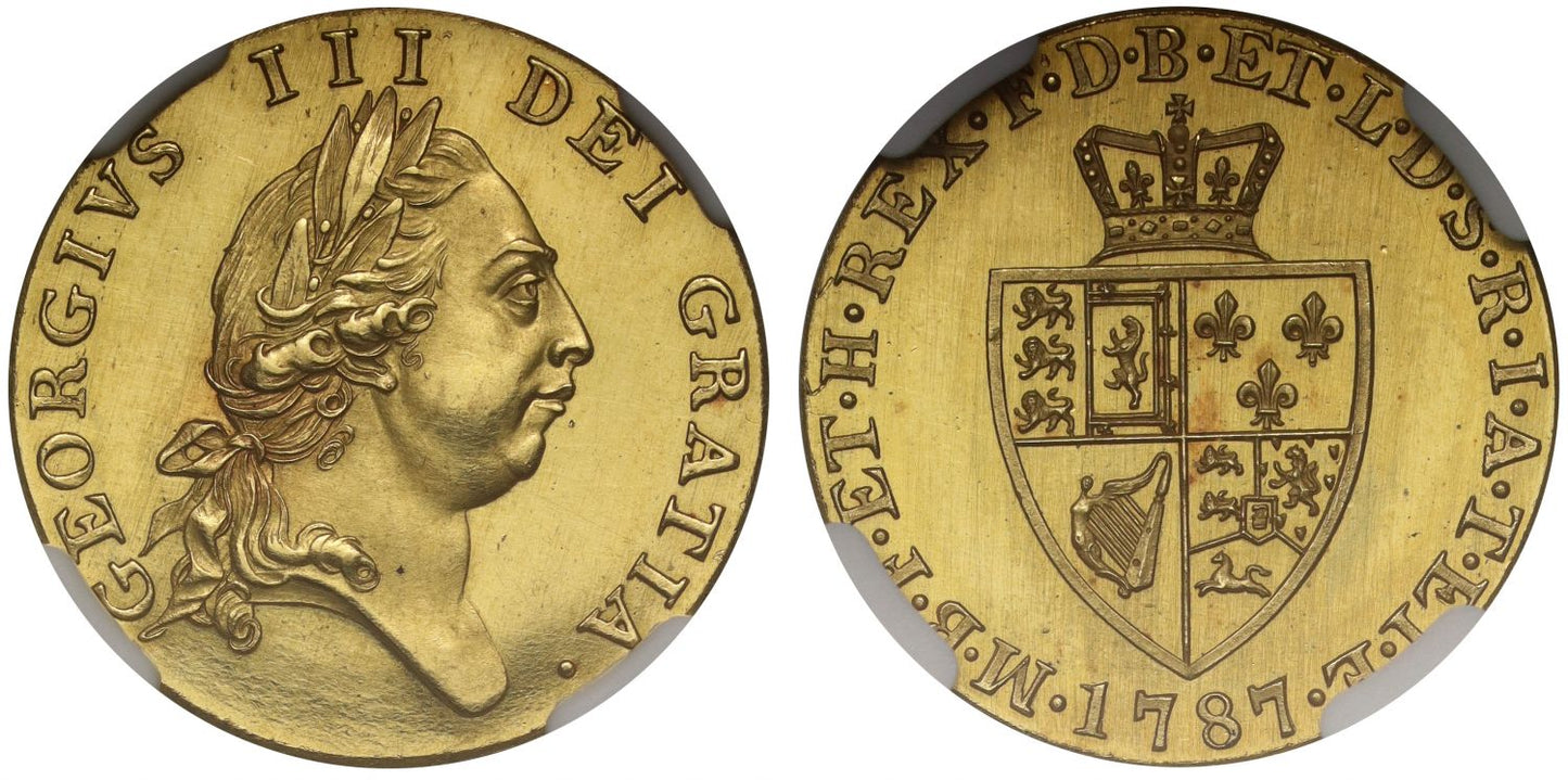 George III 1787 proof Half-Guinea by Pingo, only 168 struck NGC PF62 Cameo