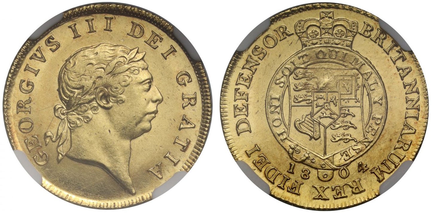 George III 1804 Half-Guinea, Iverson dies 4/C, NGC MS62