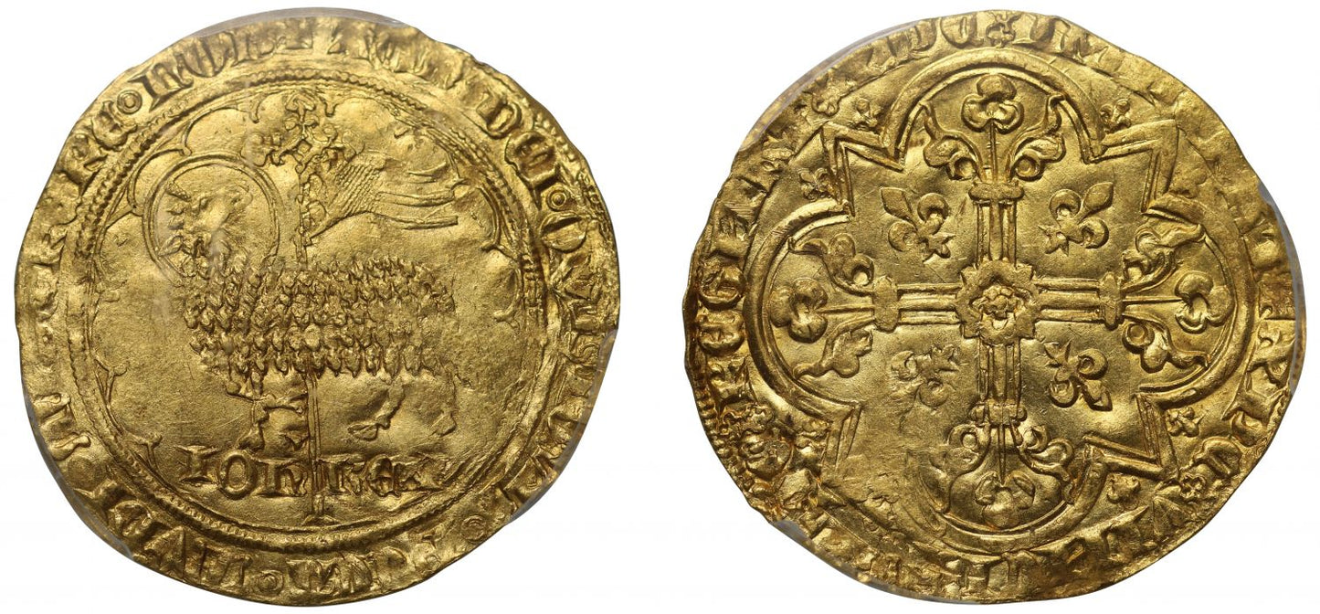 France, Jean II le Bon gold Mouton d'Or MS63