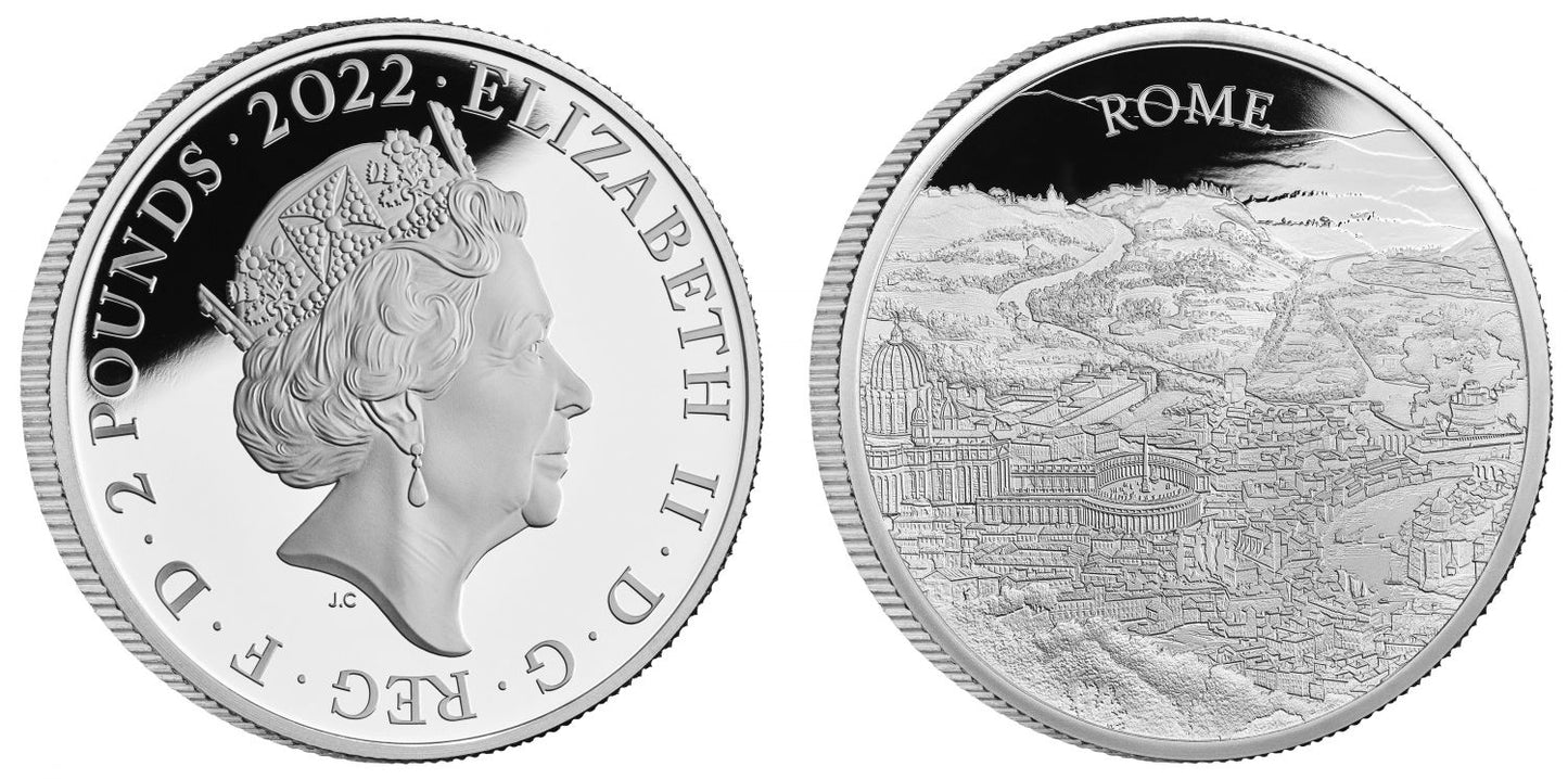 * QEII 2022 silver proof 1oz City Views Rome