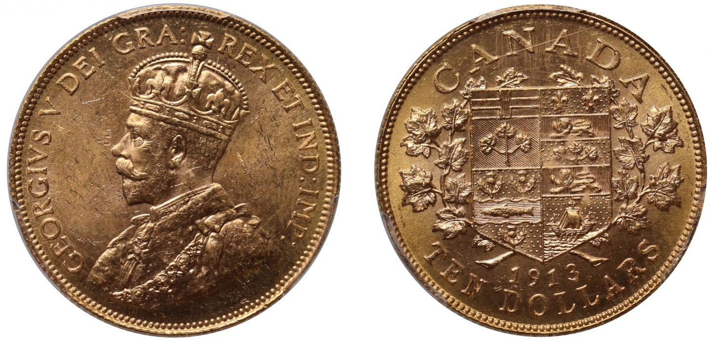 Canada, Ten Dollars, 1913, PCGS MS63.