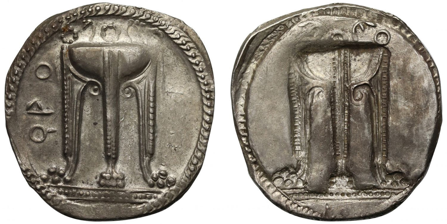 Bruttium, Kroton, silver Nomos, NGC XF 4/5 4/5.