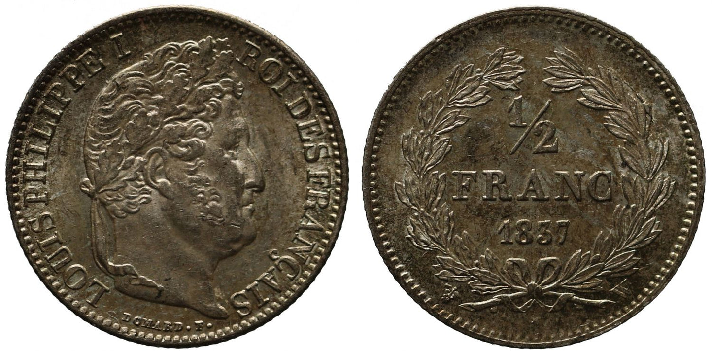 France, Louis Philippe 1837 Half-Franc