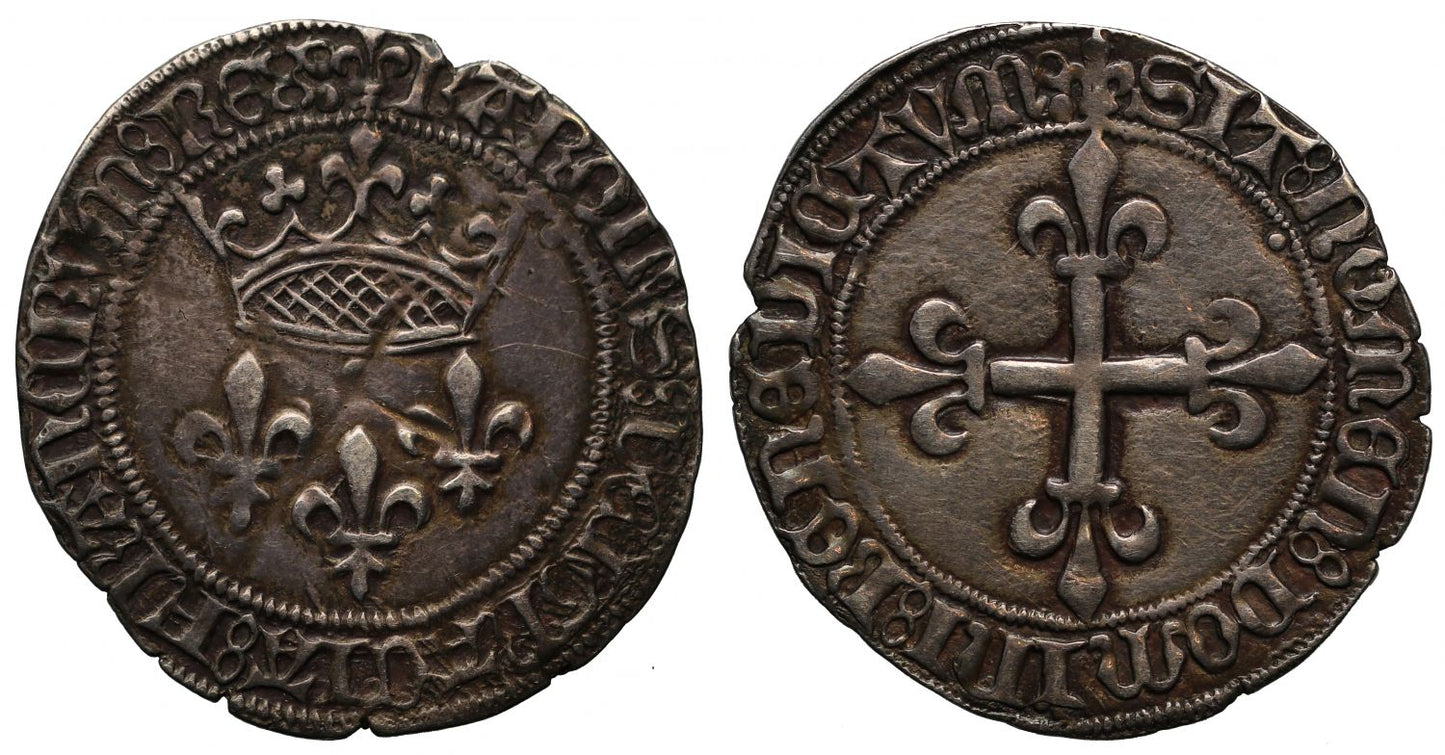 France, Charles VII, 1447 Gros de Roi, Montpellier