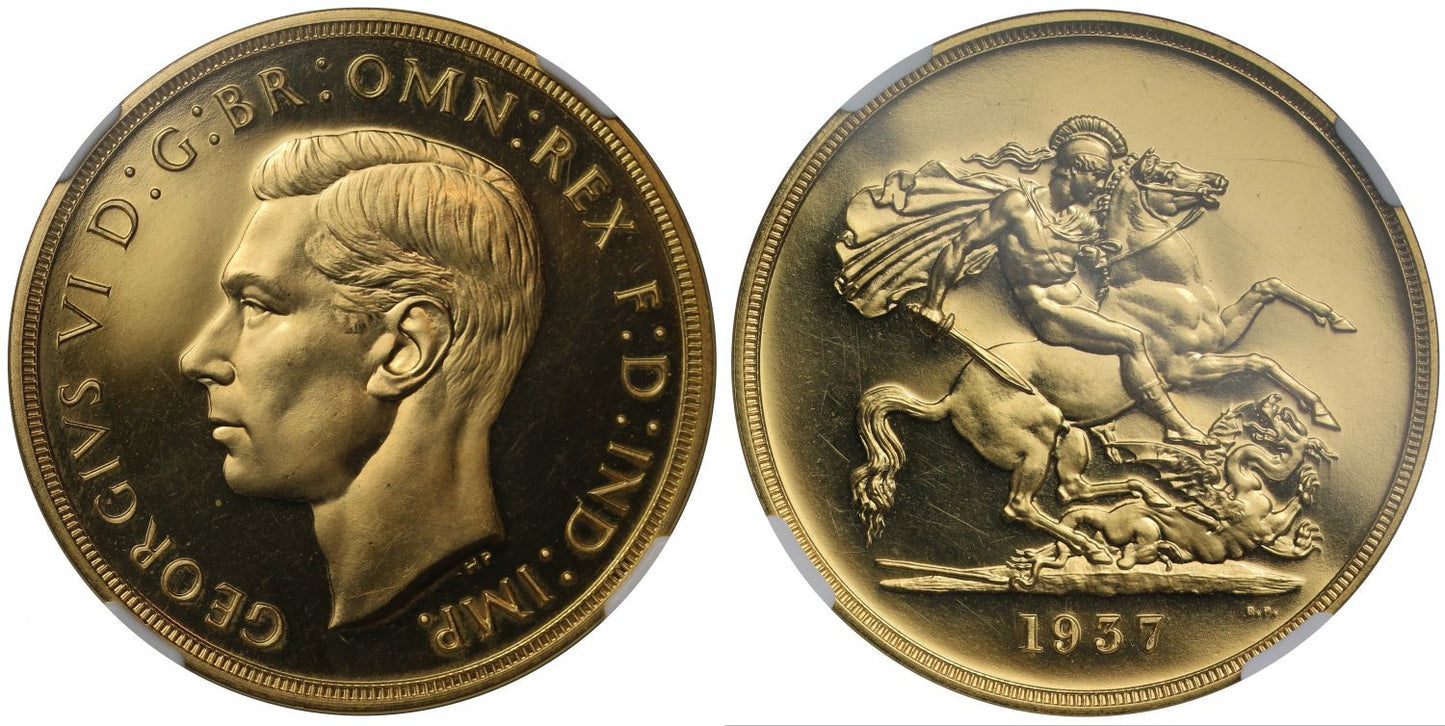 George VI 1937 4-coin proof Set, PF62 CAM-PF65