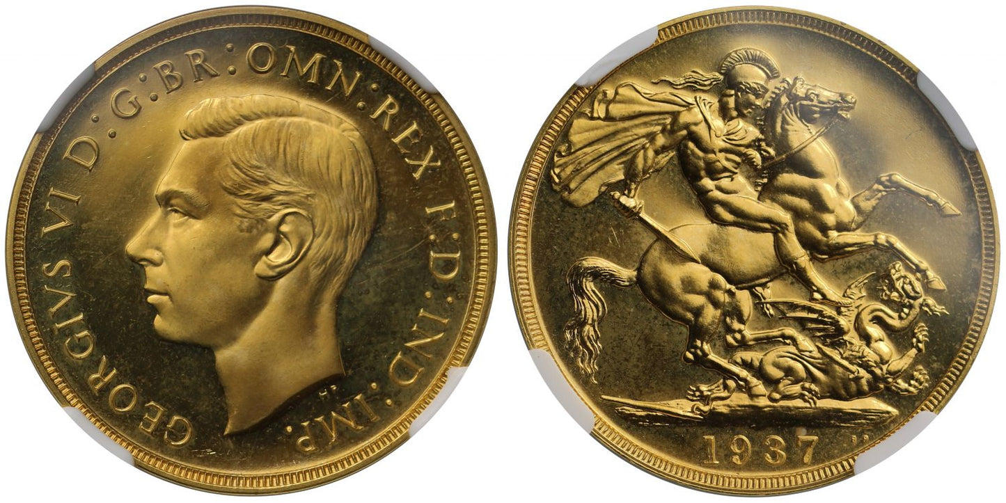 George VI 1937 4-coin proof Set, PF62 CAM-PF65