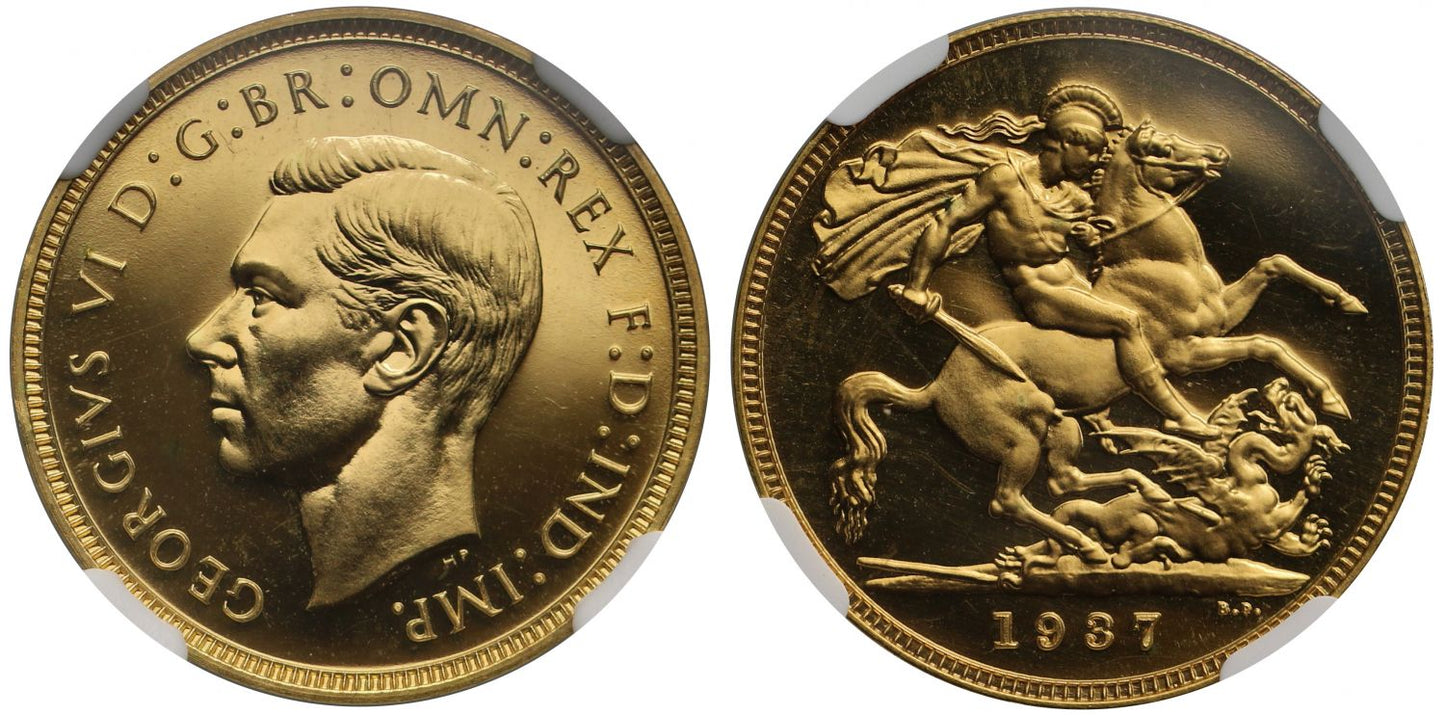 George VI 1937 4-coin proof Set, PF62 CAM-PF65