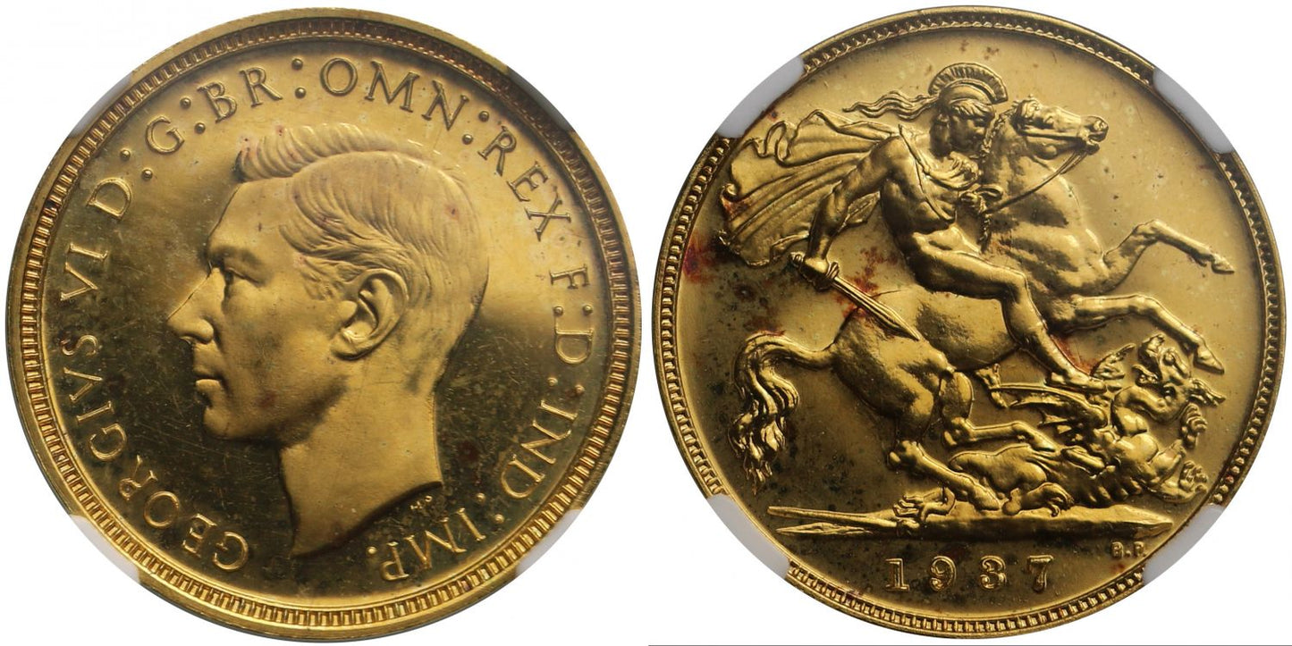 George VI 1937 4-coin proof Set, PF62 CAM-PF65