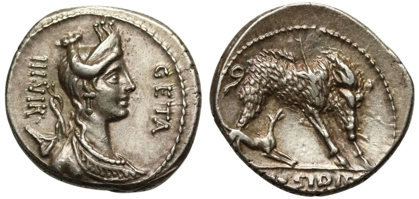C. Hosidius Geta, Silver Denarius, Rome, 68 BC