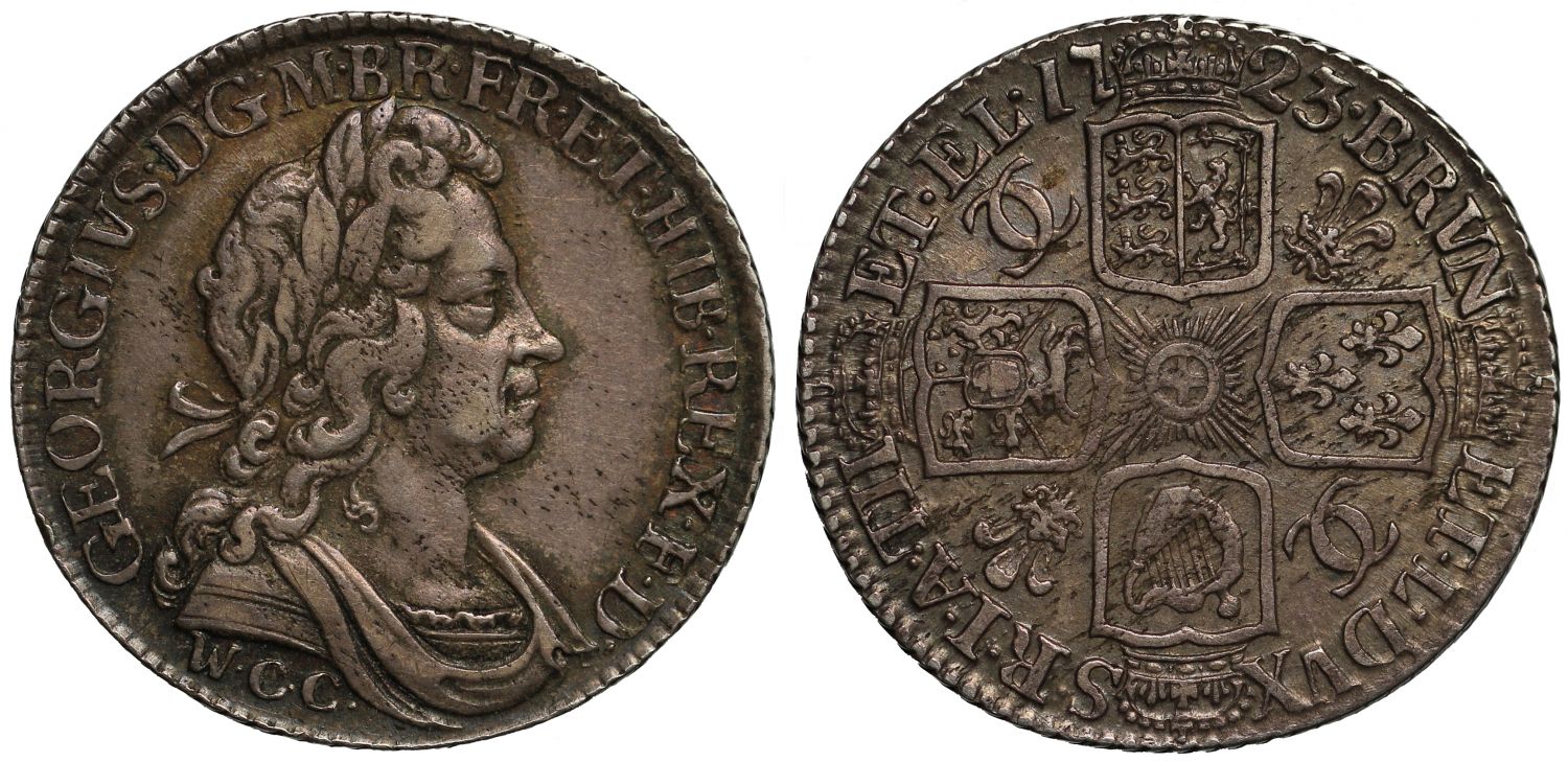 George I 1723 WCC Shilling