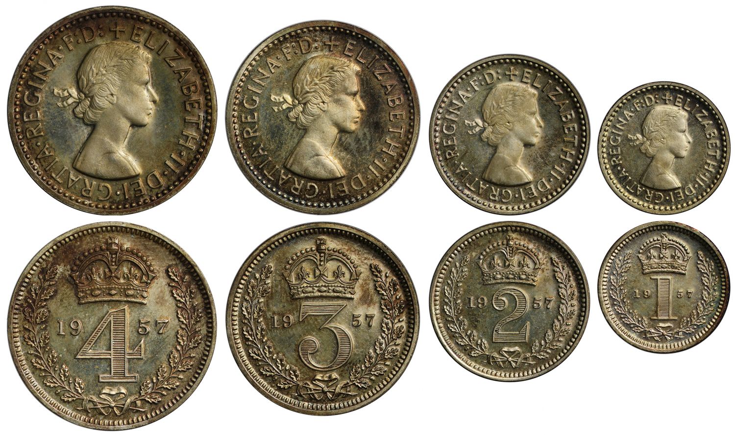Elizabeth II 1957 Maundy Set
