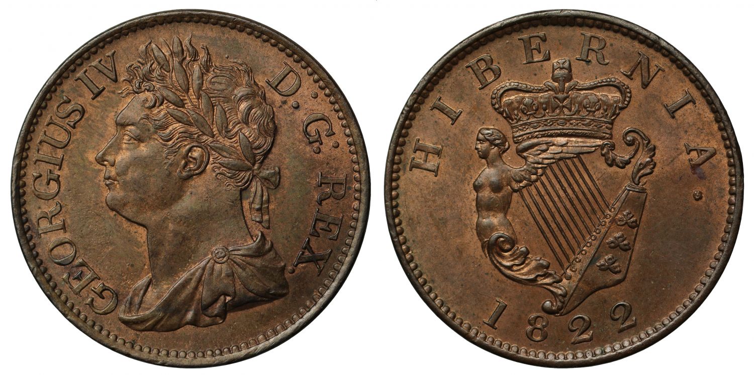 Ireland, George IV 1822 Halfpenny
