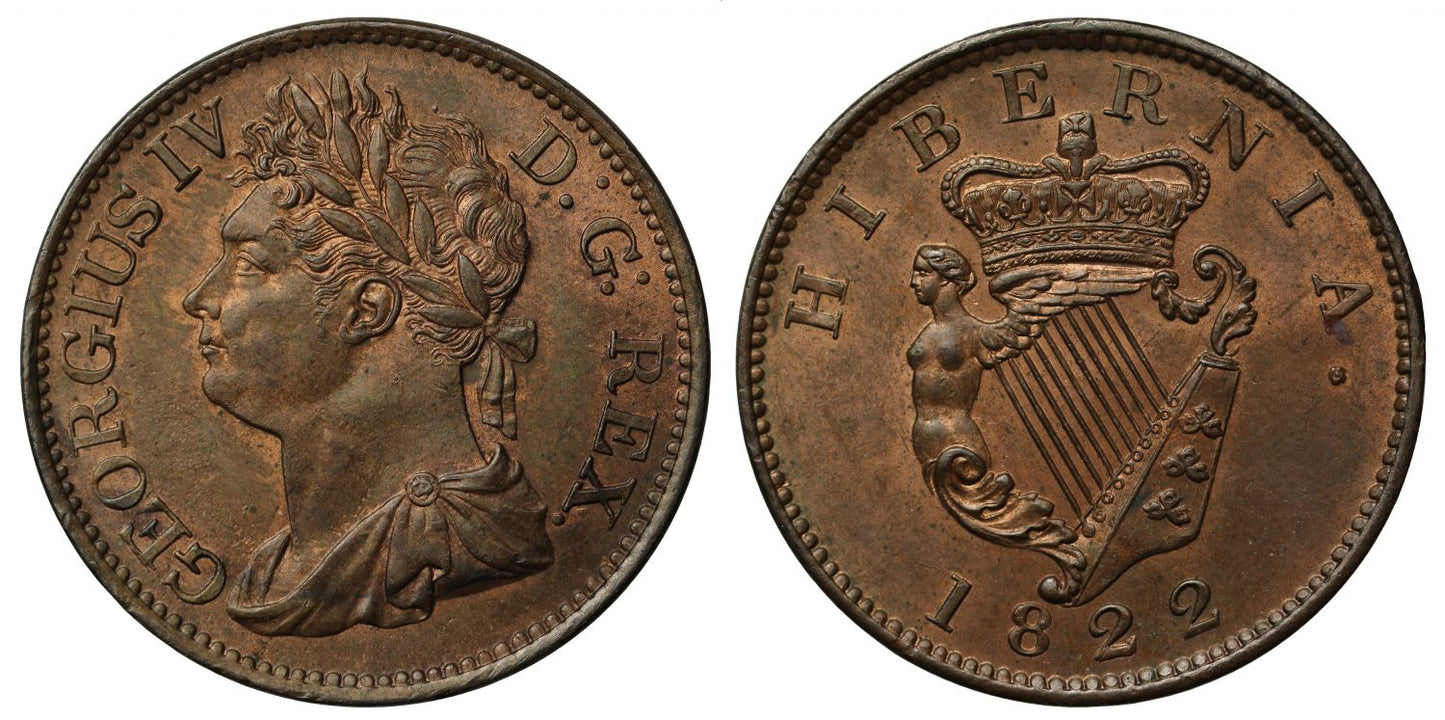 Ireland, George IV 1822 Halfpenny
