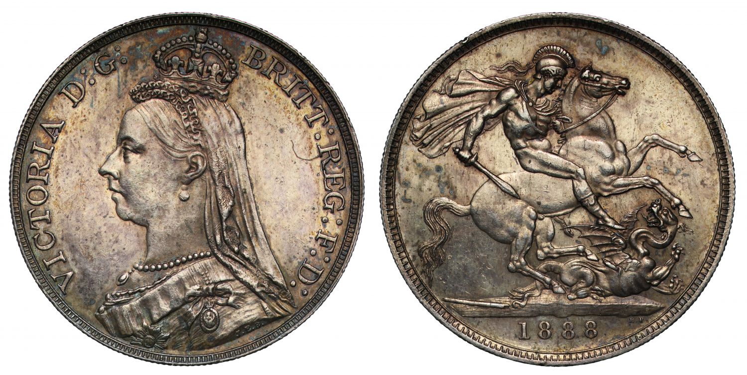 Victoria 1888 Crown, wide date, only 8-10 examples in commerce