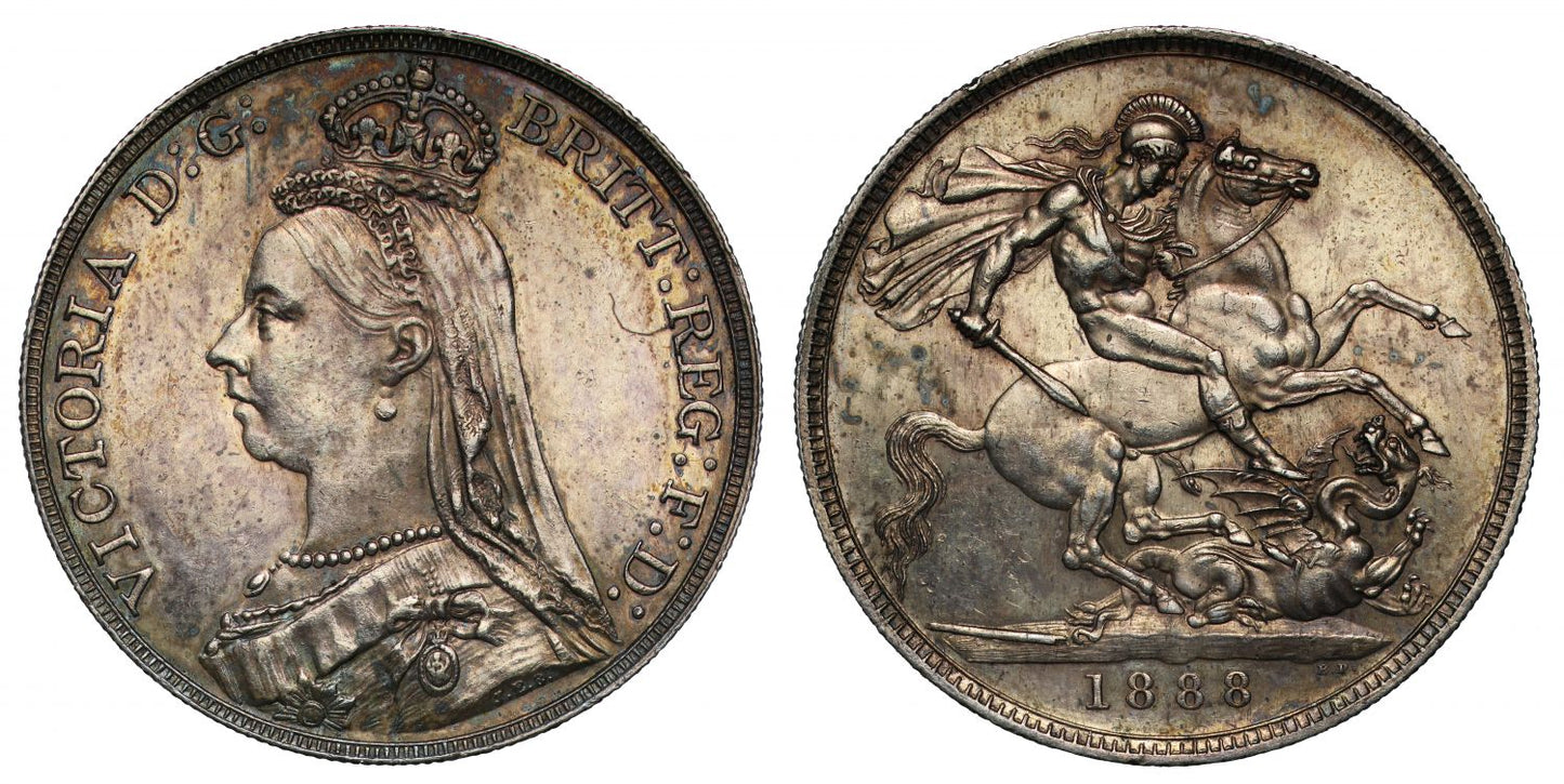 Victoria 1888 Crown, wide date, only 8-10 examples in commerce