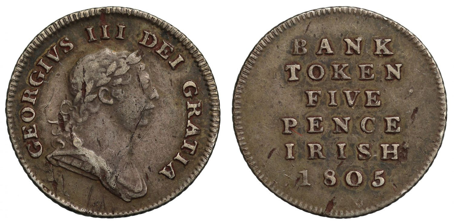 Ireland, George III 1805 Five Pence bank token