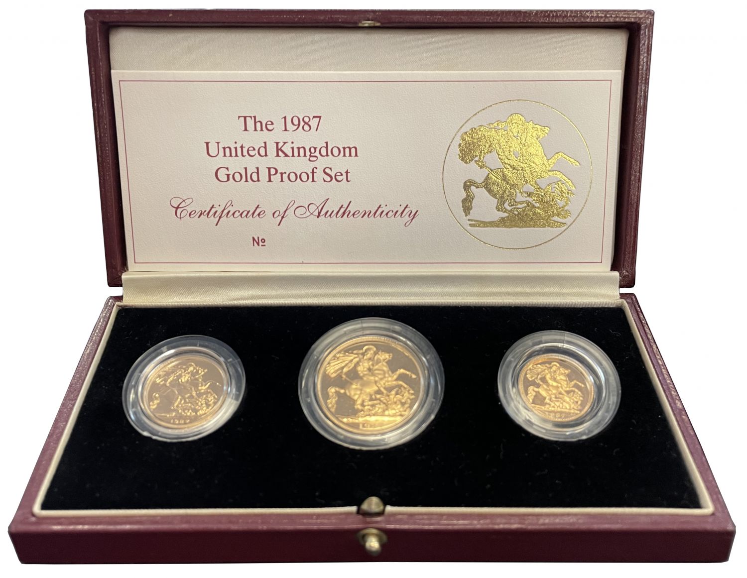 Elizabeth II 1987 3-coin proof Set