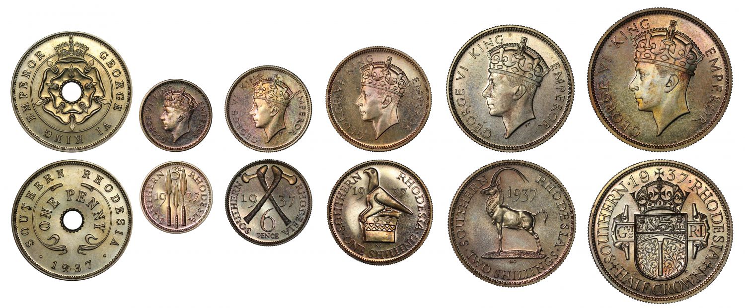 Southern Rhodesia, 1937 6-coin proof Set