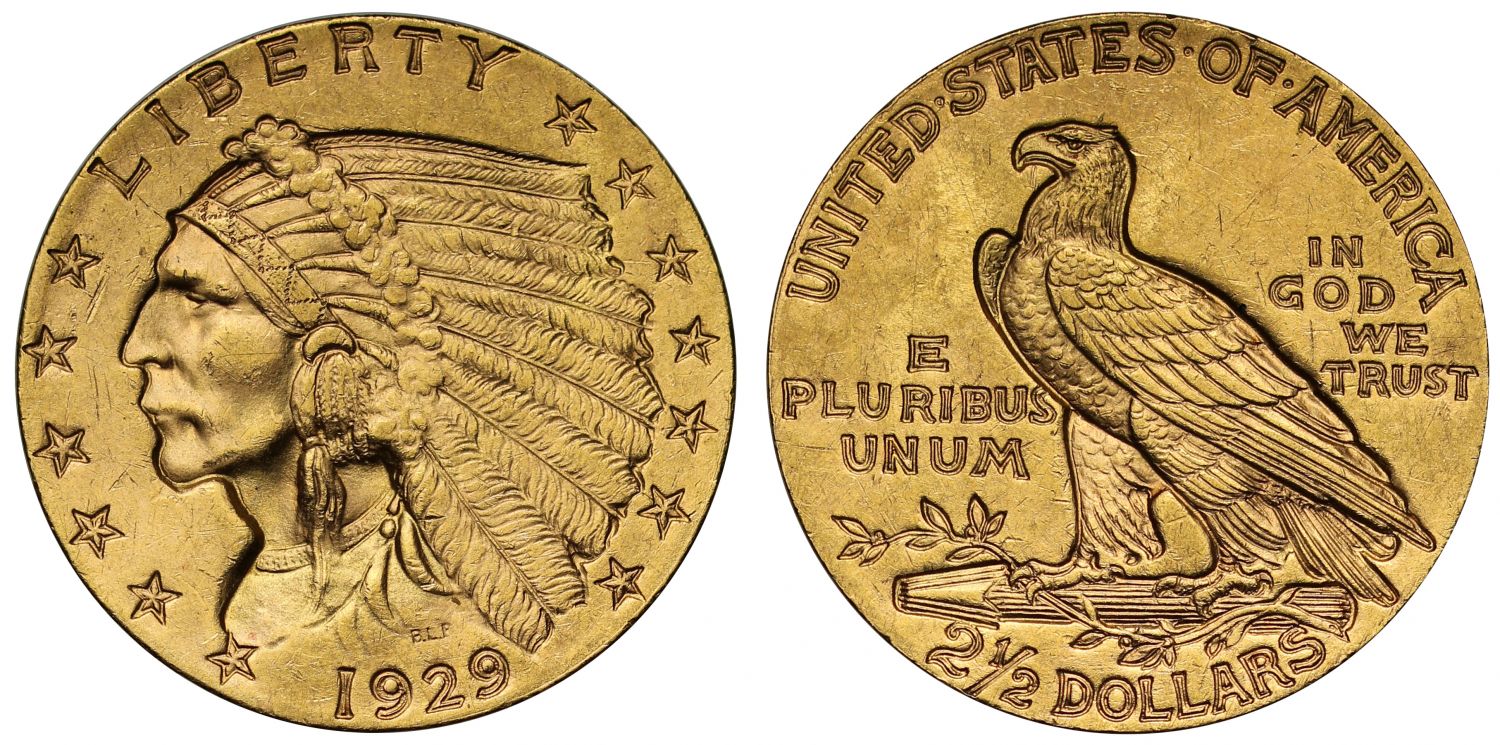 USA Indian Head 1929 gold Quarter-Dollar