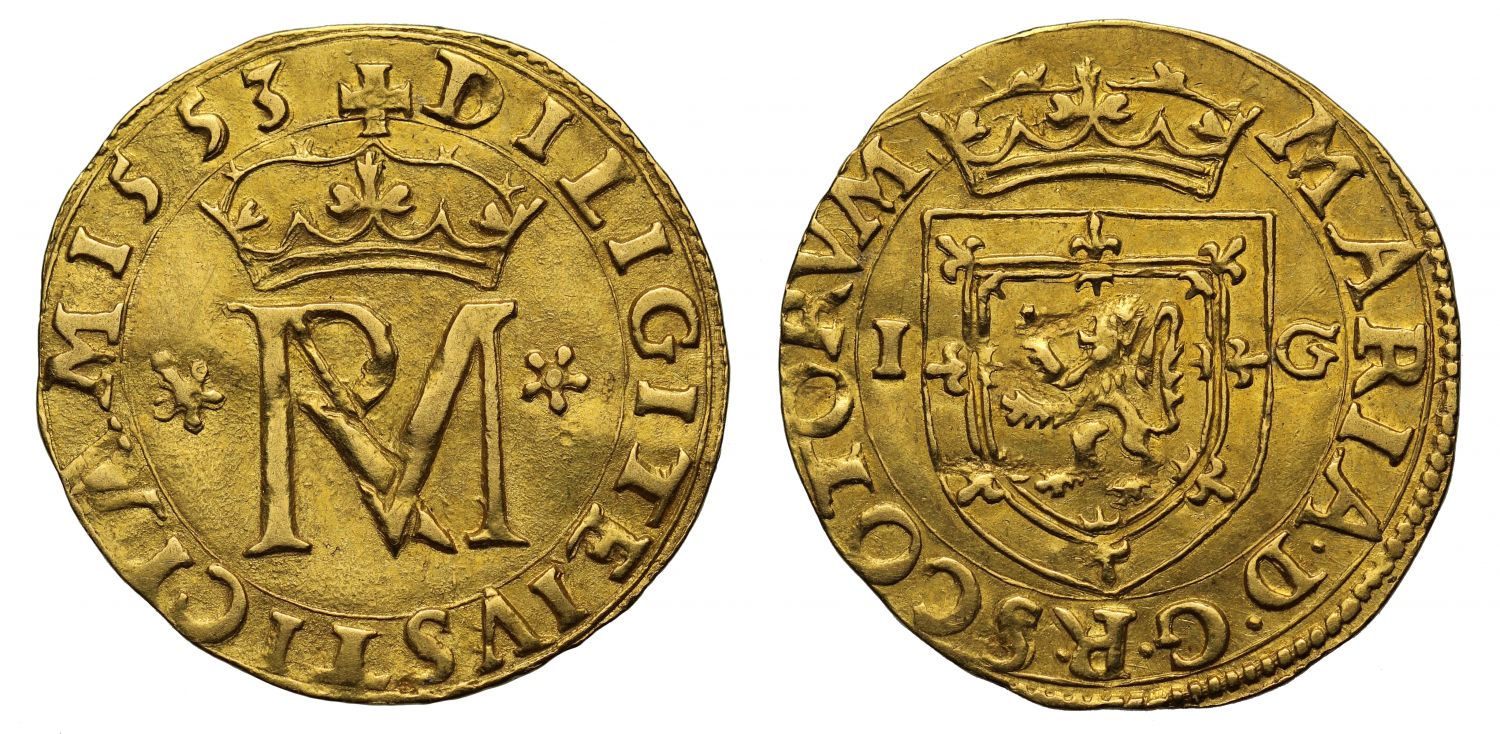 Scotland, Mary 1553 gold Twenty-Two Shillings