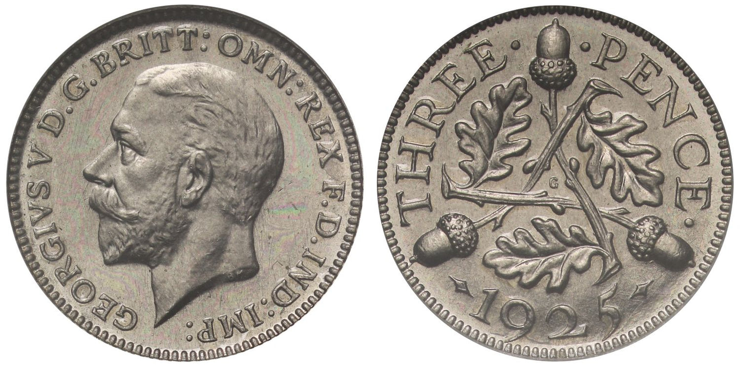 George V 1925 Pattern Threepence struck in nickel R6, CGS UK 93