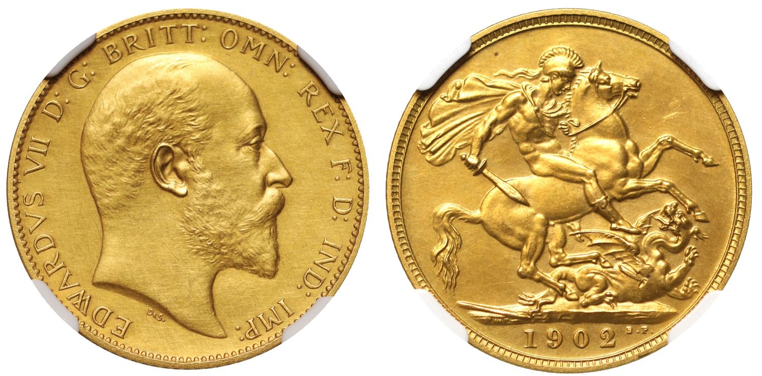 Edward VII 1902 matt proof Sovereign PF61 MATTE Coronation year issue