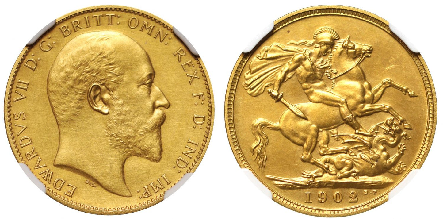 Edward VII 1902 matt proof Sovereign PF61 MATTE Coronation year issue