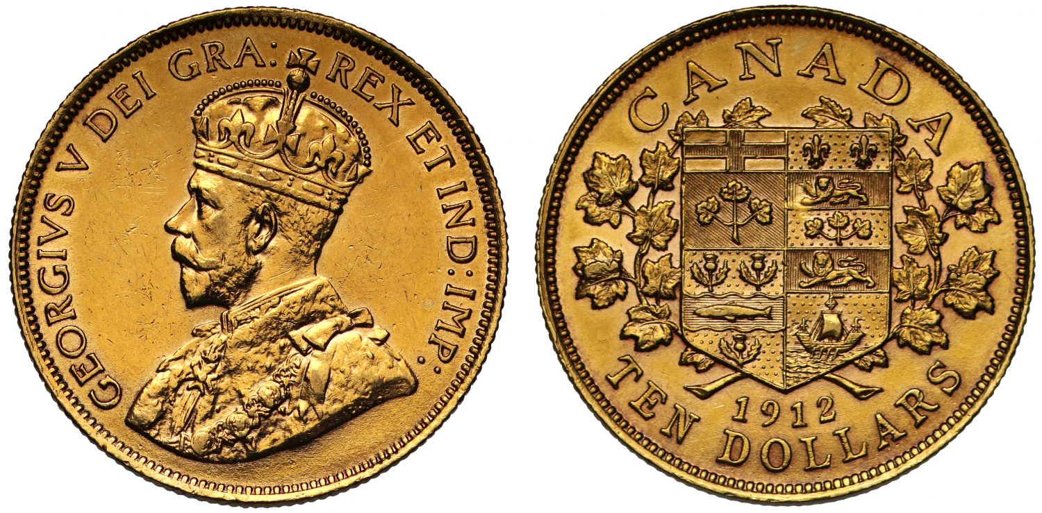 Canada, George V, Gold $10, 1912.