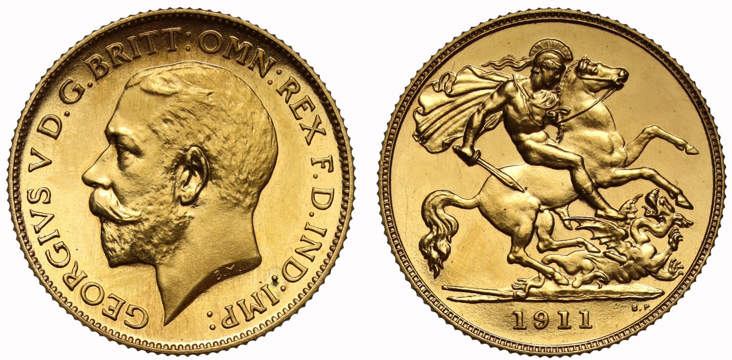 George V 1911 proof Half-Sovereign, Coronation issue