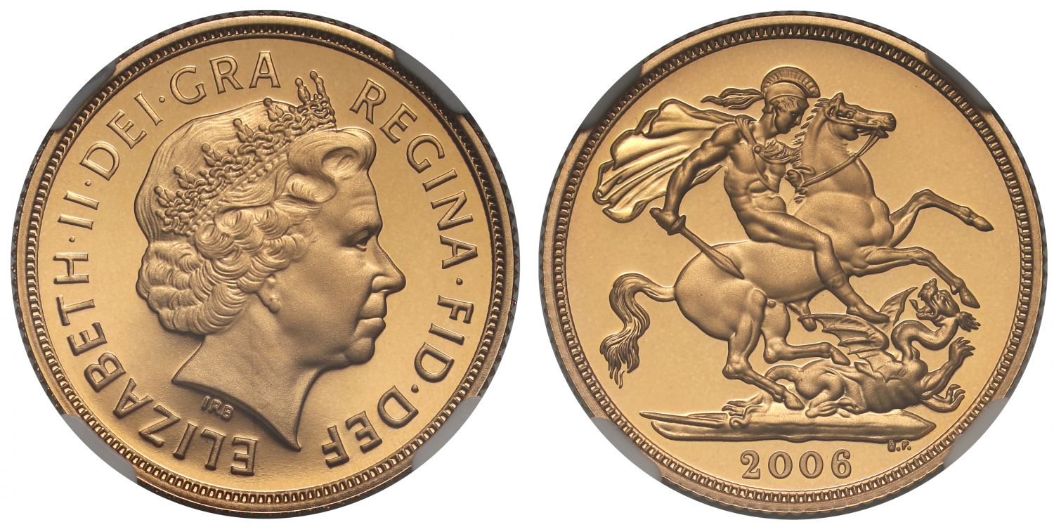 Elizabeth II 2006 proof Sovereign PF69 UCAM