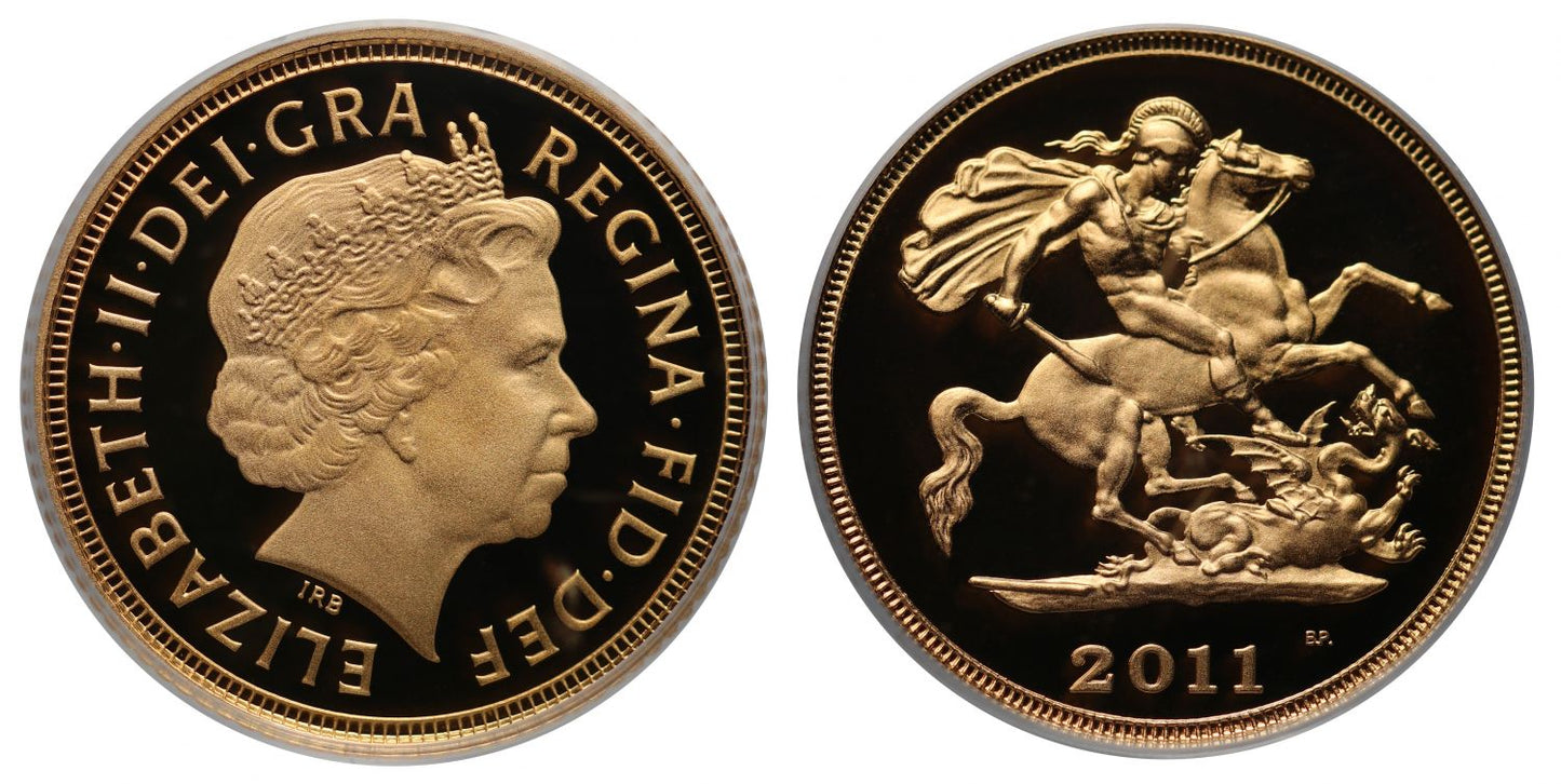 Elizabeth II 2011 proof Half-Sovereign PF70 UCAM