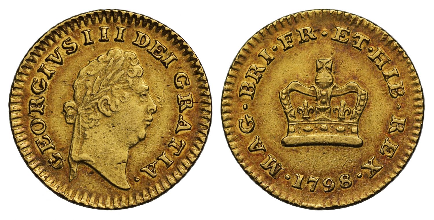 George III 1798 Third-Guinea of Seven shillings, second year of issue