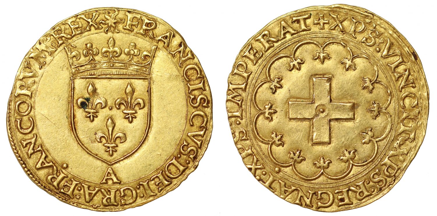 France, Francois I Ecu d'Or a la Croisette