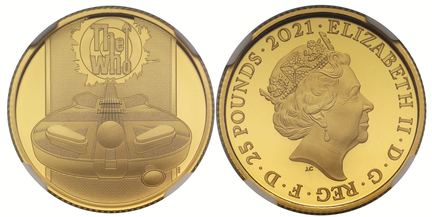 Elizabeth II 2021 PF70 gold 1/4oz The Who
